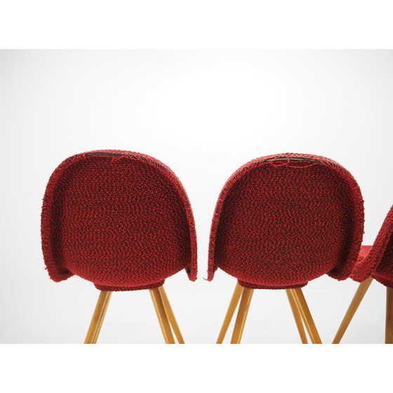Image 1 of Ensemble de 4 chaises en bois vintage de Miroslav Navrátil, 1960