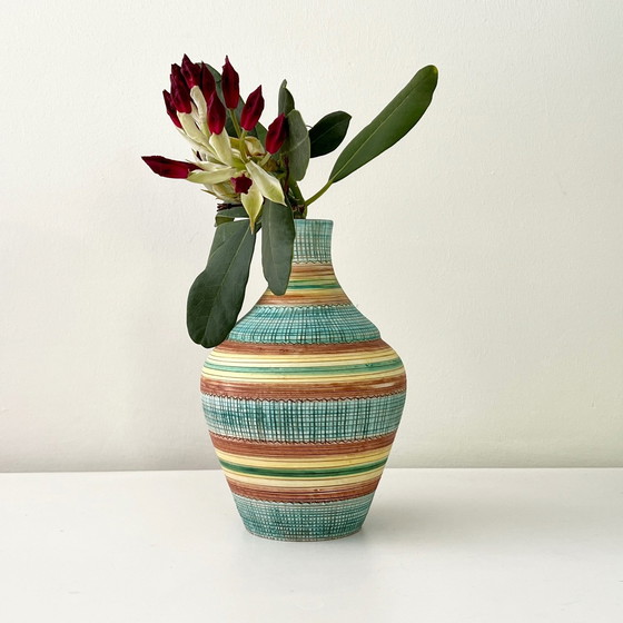 Image 1 of Vase Vintage • Céramique Émaillée • Aldo Londi • Bitossi • 1950