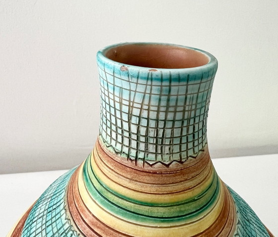 Image 1 of Vase Vintage • Céramique Émaillée • Aldo Londi • Bitossi • 1950
