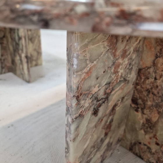 Image 1 of Ensemble de 3 tables basses vintage en marbre, Italie 1970