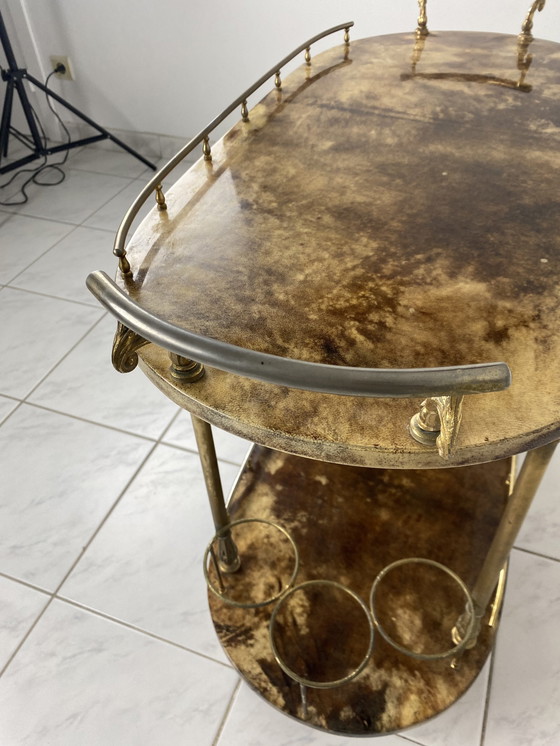 Image 1 of Aldo Tura Serving Cart