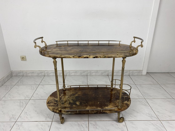 Image 1 of Aldo Tura Serving Cart