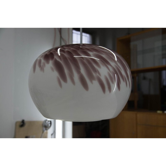 Image 1 of Lampe suspendue en verre d'art vintage, Tchécoslovaquie, années 1970