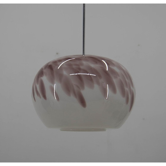 Image 1 of Lampe suspendue en verre d'art vintage, Tchécoslovaquie, années 1970