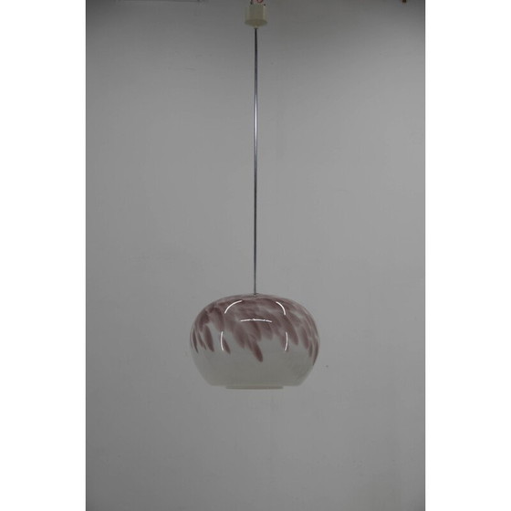 Image 1 of Lampe suspendue en verre d'art vintage, Tchécoslovaquie, années 1970