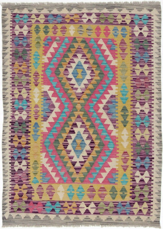 Image 1 of Original Old Style Kelim Afghan 140 X 103 Cm Top Condition