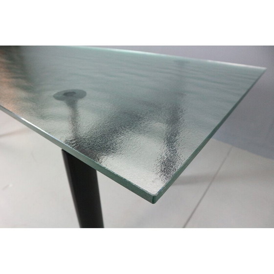Image 1 of Table de salle à manger vintage en verre LC6 pour Cassina, Italie 1970