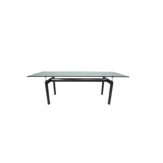Image 1 of Table de salle à manger vintage en verre LC6 pour Cassina, Italie 1970