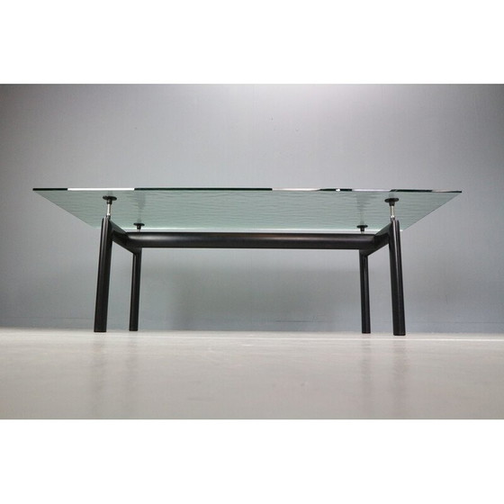 Image 1 of Table de salle à manger vintage en verre LC6 pour Cassina, Italie 1970