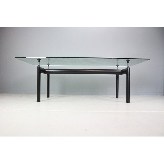 Image 1 of Table de salle à manger vintage en verre LC6 pour Cassina, Italie 1970