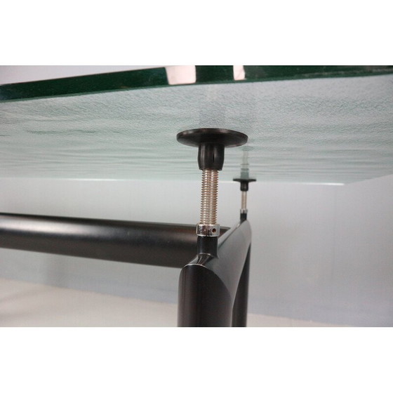 Image 1 of Table de salle à manger vintage en verre LC6 pour Cassina, Italie 1970
