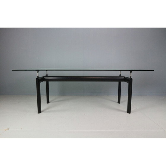 Image 1 of Table de salle à manger vintage en verre LC6 pour Cassina, Italie 1970