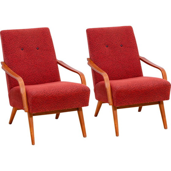 Image 1 of Paire de fauteuils vintage par Jaroslav Šmídek pour Cesky Nabytek, Tchécoslovaquie 1960