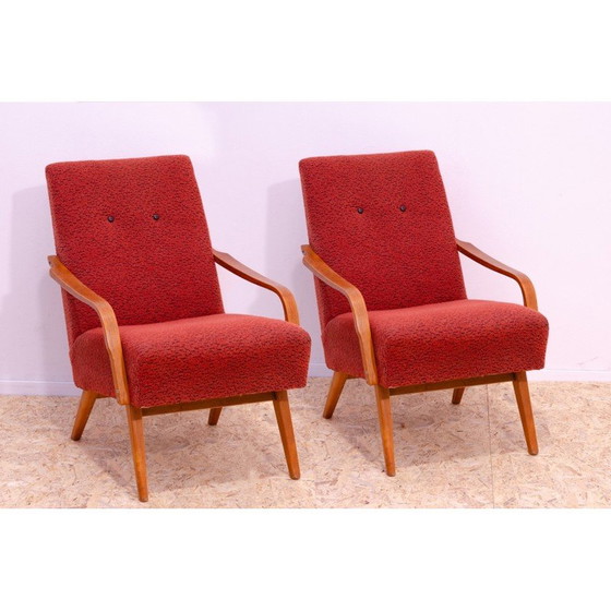 Image 1 of Paire de fauteuils vintage par Jaroslav Šmídek pour Cesky Nabytek, Tchécoslovaquie 1960