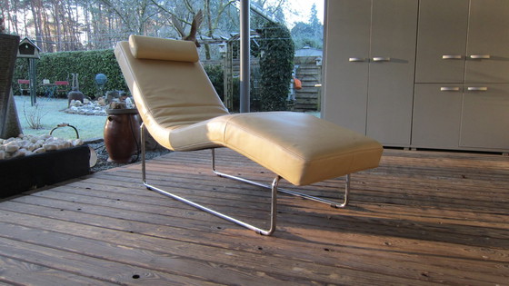 Image 1 of Fauteuil/chaise longue en cuir "Rolf Benz 680" en très bon état