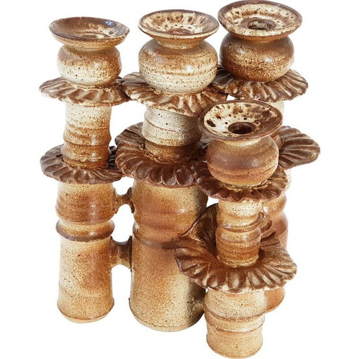 Chandelier vintage en grès, 1970