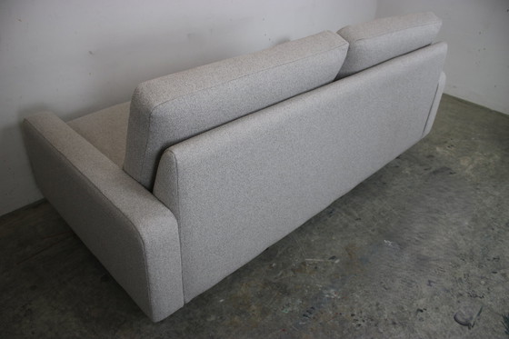 Image 1 of Cor Conseta Couch Deux places Tissu Uni Gris Canapé Chrome Nouveau revêtement