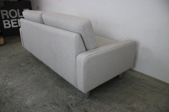 Image 1 of Cor Conseta Couch Deux places Tissu Uni Gris Canapé Chrome Nouveau revêtement