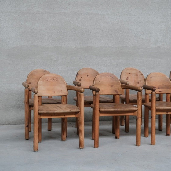 Image 1 of Ensemble de 8 chaises de salle à manger vintage, Suède 1970
