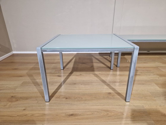 Image 1 of 3X Tables basses Bony Design en verre Argent