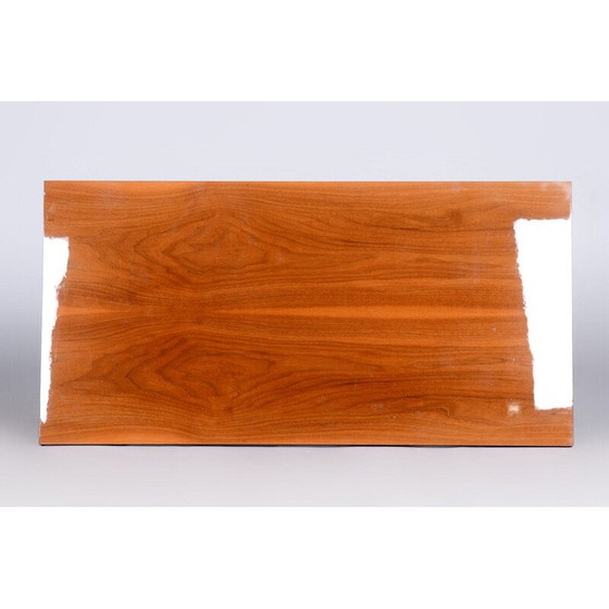 Image 1 of Table basse vintage en acier et noyer, Tchécoslovaquie 1969