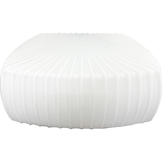 Image 1 of Plafonnier vintage en verre laiteux, Tchécoslovaquie 1970