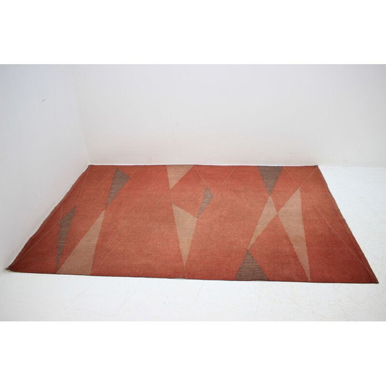 Image 1 of Tapis géométrique vintage ,1950