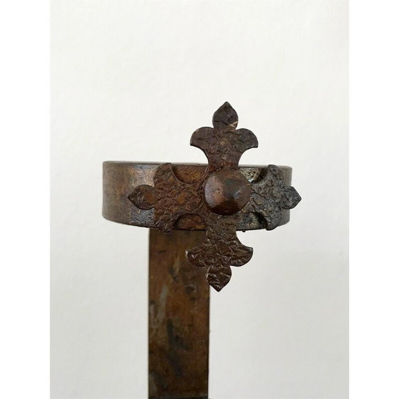 Image 1 of Paire de chandeliers vintage Popular Art en fer forgé, 1970