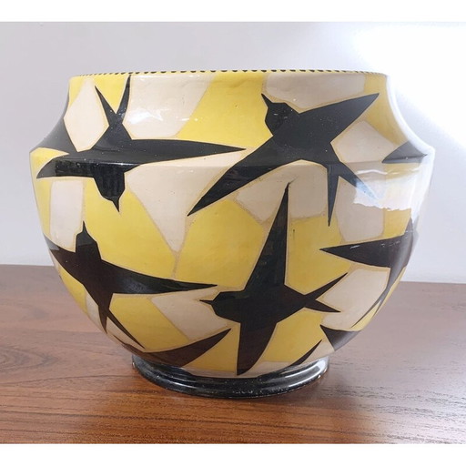 Vase vintage en céramique par Fenice Albisola pour Manlio Trucco, Italie 1930