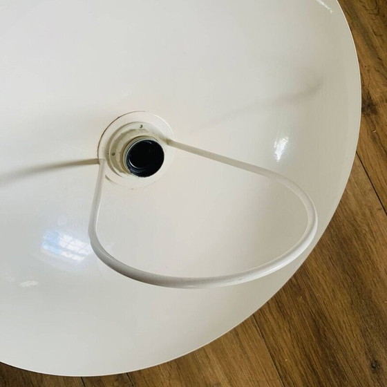Image 1 of Lampe suspendue vintage en métal laqué blanc, Italie