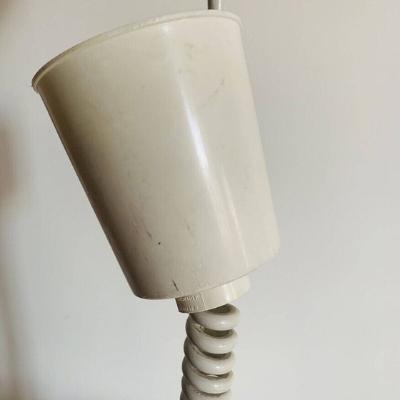 Image 1 of Lampe suspendue vintage en métal laqué blanc, Italie