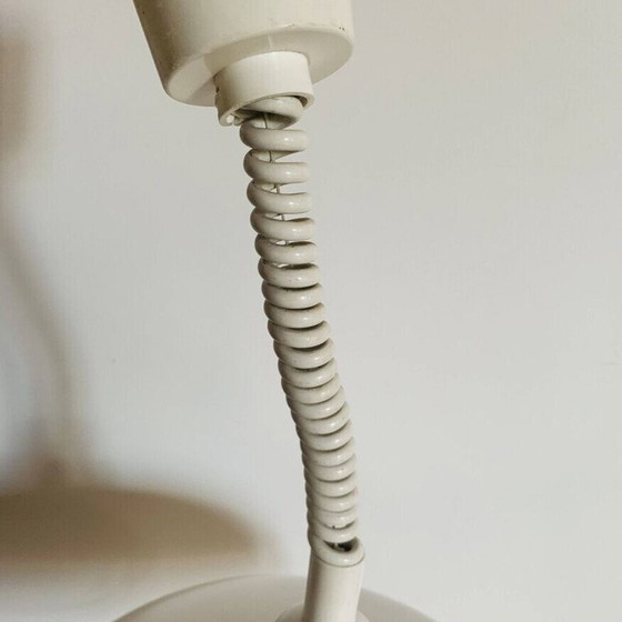 Image 1 of Lampe suspendue vintage en métal laqué blanc, Italie