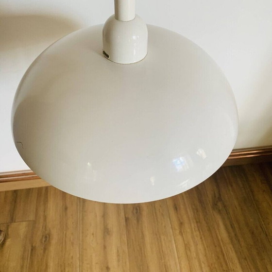 Image 1 of Lampe suspendue vintage en métal laqué blanc, Italie