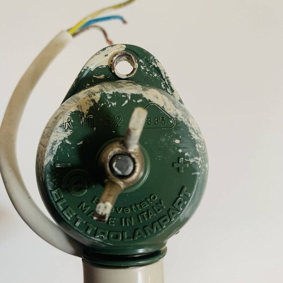 Image 1 of Lampe suspendue vintage en métal laqué blanc, Italie