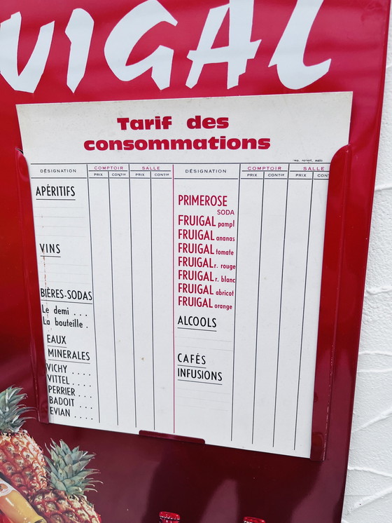 Image 1 of Publicité Tarifaire Authentiques En Métal 'Fruigal'