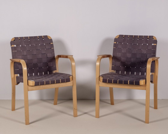 Image 1 of 2X Fauteuil Alvar Aalto Modèle 45, 1970S Artek Finlande