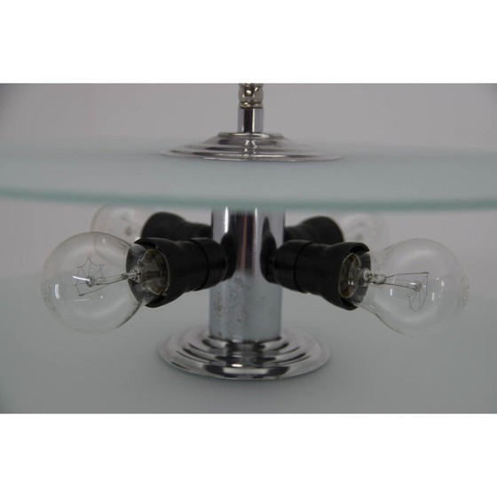 Image 1 of Lustre vintage en aluminium et chrome, années 1930