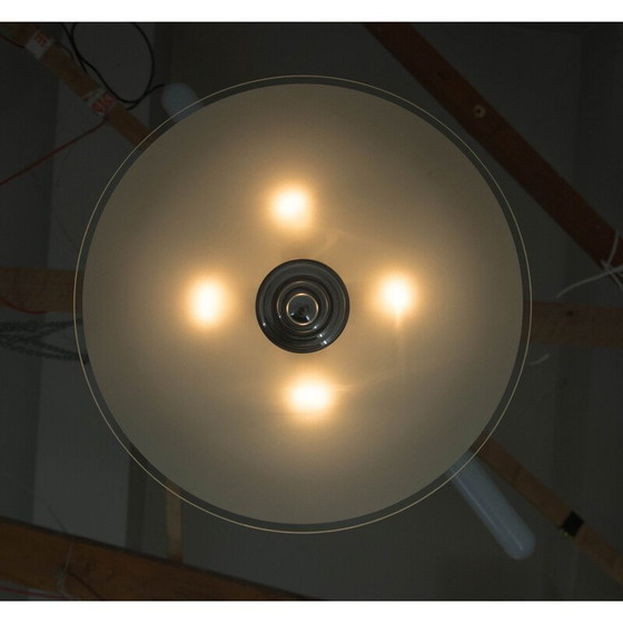 Image 1 of Lustre vintage en aluminium et chrome, années 1930