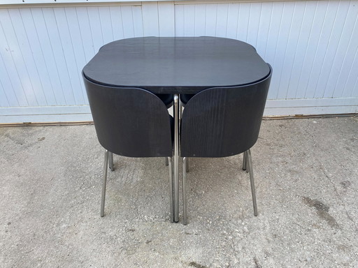 Ensemble Table Et 4 Chaises Modèle Fusion Par Sandra Kragnert Pour Ikea Suédois 90S