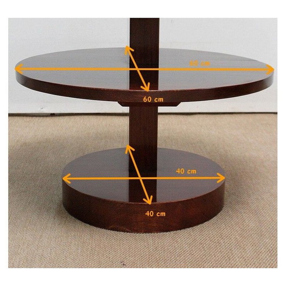 Image 1 of Table basse vintage Art Deco en acajou massif, 1930