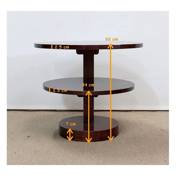 Image 1 of Table basse vintage Art Deco en acajou massif, 1930