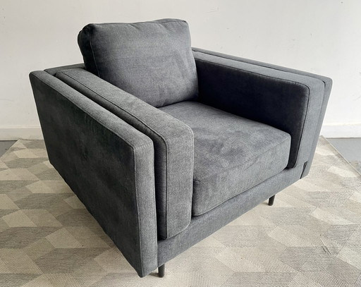 Fauteuil Sandringham contemporain gris foncé