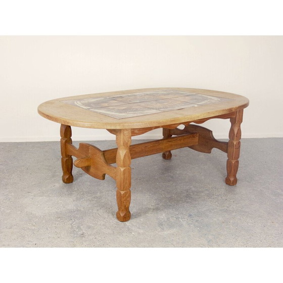 Image 1 of Table basse vintage avec carreaux de céramique Poul H. Poulsen Gangso Scandinavian brutalen 1999