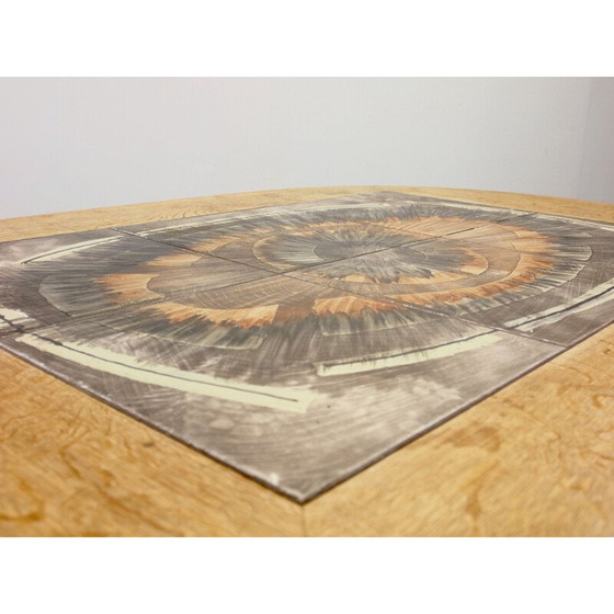 Image 1 of Table basse vintage avec carreaux de céramique Poul H. Poulsen Gangso Scandinavian brutalen 1999