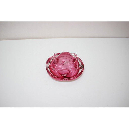 Bol en verre d'art bohémien vintage par Josef Hospodka, 1960s