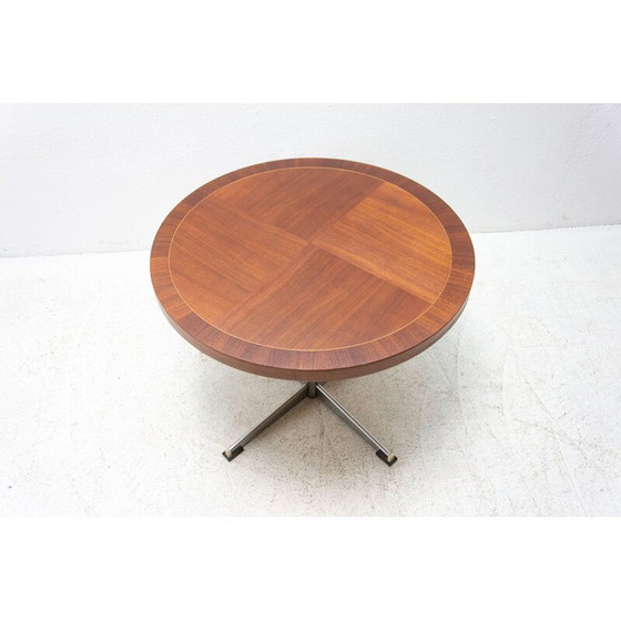 Image 1 of Table basse vintage en noyer, Tchécoslovaquie 1970