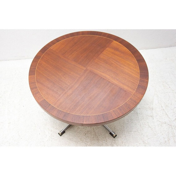 Image 1 of Table basse vintage en noyer, Tchécoslovaquie 1970