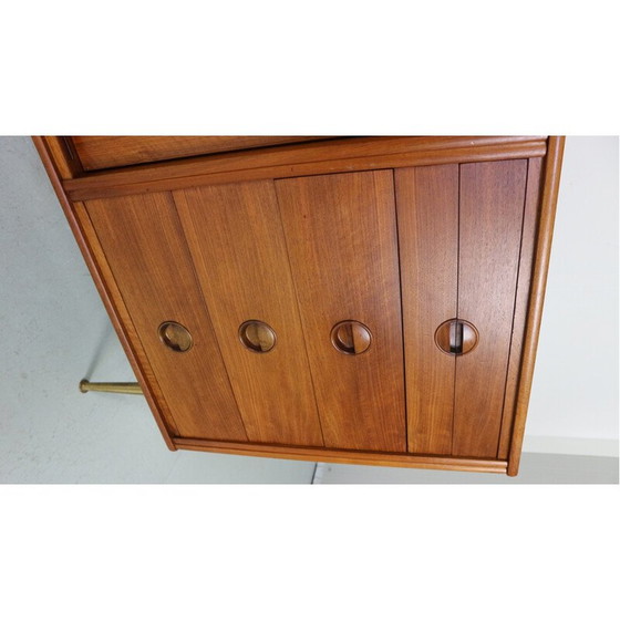 Image 1 of Buffet vintage en noyer et laiton de William Watting, Danemark 1955