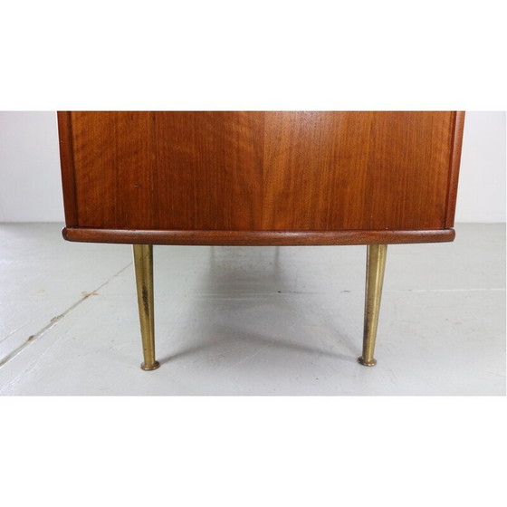 Image 1 of Buffet vintage en noyer et laiton de William Watting, Danemark 1955