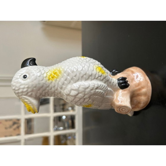 Image 1 of Perroquet vintage en céramique émaillée, 1970